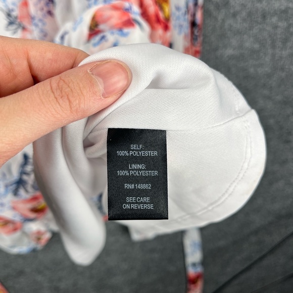 Torrid Midi Floral Tank Dress Women Plus Size 3X White Tie Waist NWT - Picture 6 of 8